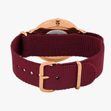 Daniel Wellington Classic Roselyn Black Dial Maroon Nylon Strap Watch For Women - DW00100269