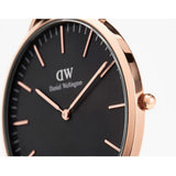 Daniel Wellington Classic Roselyn Black Dial Maroon Nylon Strap Watch For Women - DW00100273