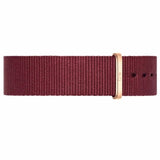 Daniel Wellington Classic Roselyn White Dial Maroon Nylon Strap Watch For Women - DW00100267