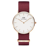 Daniel Wellington Classic Roselyn White Dial Red NATO Strap Watch For Women - DW00100271
