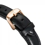 Daniel Wellington Classic Sheffield White Dial Black Leather Strap Watch For Men - DW00100084