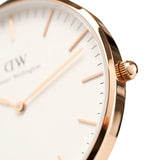 Daniel Wellington Classic South Hampton White Dial Two Tone Nylon Strap Watch For Women - DW00100034