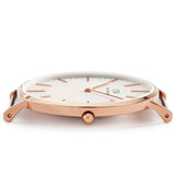 Daniel Wellington Classic Suffolk White Dial Brown Leather Strap Watch For Women - DW00100120