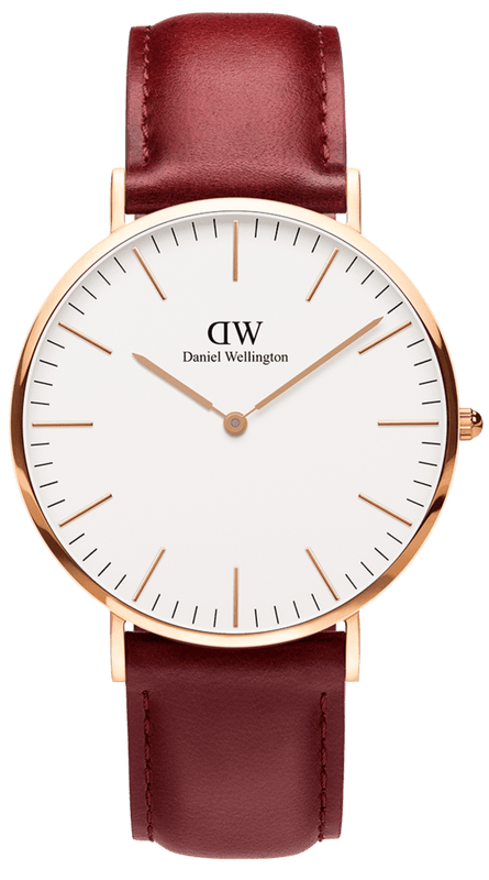 Daniel Wellington Classic Suffolk White Dial Brown Leather Strap Watch For Women - DW00100120