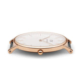 Daniel Wellington Classic Swansea White Dial Two Tone Nylon Strap Watch For Women - 0504DW