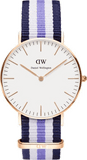 Daniel Wellington Classic Trinity White Dial Three Tone Nylon Strap Watch For Women - 0509DW