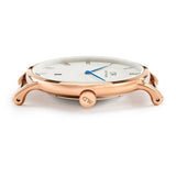 Daniel Wellington Dapper Bristol White Dial Brown Leather Strap Watch For Men - DW00100086