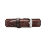 Daniel Wellington Dapper Bristol White Dial Brown Leather Strap Watch For Women - DW00100098