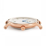 Daniel Wellington Dapper St Mawes White Dial Brown Leather Strap Watch For Women - DW00100091