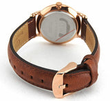 Daniel Wellington Dapper St Mawes White Dial Brown Leather Strap Watch For Women - DW00100091