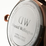 Daniel Wellington Dapper York White Dial Brown Leather Strap Watch For Women - DW00100093