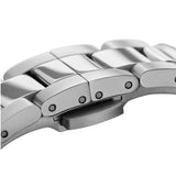 Daniel Wellington Iconic Link Black Dial Silver Steel Strap Watch For Women - DW00100342