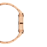 Daniel Wellington Iconic Link Grey Dial Rose Gold Steel Strap Watch For Women - DW00100336