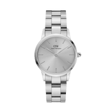 Daniel Wellington Iconic Link Unitone Silver Dial Silver Steel Strap Watch For Women - DW00100402