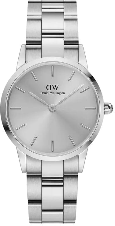 Daniel Wellington Iconic Link Unitone Silver Dial Silver Steel Strap Watch For Women - DW00100402