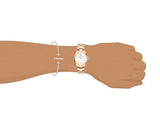 Daniel Wellington Iconic Link White Dial Rose Gold Steel Strap Watch for Women - DW00100213
