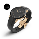 Daniel Wellington Iconic Motion Black Dial Black Rubber Strap Watch For Men - DW00100425