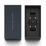Daniel Wellington Iconic Motion Black Dial Rubber Strap Watch For Women - DW00100426