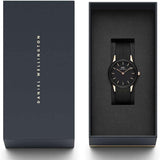 Daniel Wellington Iconic Motion Black Dial Rubber Strap Watch For Women - DW00100426