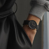 Daniel Wellington Iconic Motion Black Dial Rubber Strap Watch For Women - DW00100426
