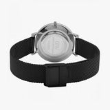 Daniel Wellington Petite Ashfield Black Dial Black Mesh Strap Watch For Women - DW00100246