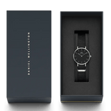 Daniel Wellington Petite Cornwall Black Dial Black Nylon Strap Watch For Women - DW00100248