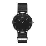 Daniel Wellington Petite Cornwall Black Dial Black Nylon Strap Watch For Women - DW00100248