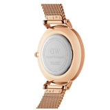 Daniel Wellington Petite Melrose Mother of Pearl Pink Dial Pink Mesh Strap Watch For Women - DW00100513