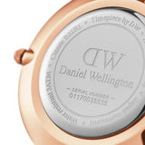 Daniel Wellington Petite Reading White Dial Black Leather Strap Watch For Women - DW00100173