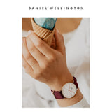 Daniel Wellington Petite Roselyn White Dial Red Nylon Strap Watch For Women - DW00100291