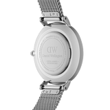 Daniel Wellington Petite Sterling White Dial Silver Mesh Bracelet Watch For Women - DW00100220