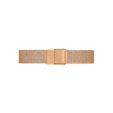 Daniel Wellington Quadro Pressed Melrose White Dial Rose Gold Mesh Strap Watch For Women - DW00100465