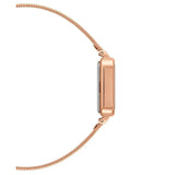 Daniel Wellington Quadro Studio White Dial Rose Gold Mesh Strap Watch For Women - DW00100517