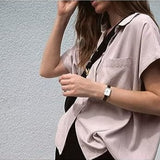 Daniel Wellington Quadro White Dial Black Leather Strap Watch For Women - DW00100434