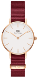 Daniel Wellington Roselyn 3A Petite White Dial Red NATO Strap Watch For Women - DW00100293
