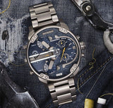 Diesel Big Daddy 2.0 Blue Dial Grey Stainless Strap Watch For Men - DZ7331