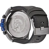 Diesel Mega Chief Chronograph Black Dial Black Leather Strap Watch For Men - DZ4500