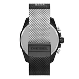 Diesel Mega Chief Chronograph Black Dial Black Mesh Bracelet Watch For Men - DZ4514