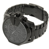 Diesel Mega Chief Chronograph Black Dial Black Stainless Steel Watch For Men - DZ4355