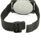 Diesel Mega Chief Chronograph Black Dial Black Steel Strap Watch For Men - DZ4527