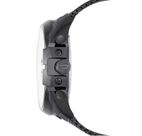 Diesel Mega Chief Chronograph Black Dial Black Steel Strap Watch For Men - DZ4527