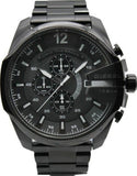 Diesel Mega Chief Chronograph Black Steel Strap Watch For Men - DZ4283