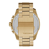 Diesel Mega Chief Gold Dial Gold Steel Strap Watch For Men - DZ4360