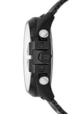 Diesel Mega Chief Grey Dial Brown Leather Strap Watch For Men - DZ4463