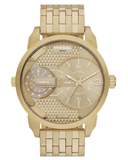 Diesel Mini Daddy Gold Dial Gold Steel Strap Watch For Men - DZ7306