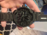 Diesel Mr Daddy 2.0 Chronograph Black Dial Black Stainless Steel Watch For Men - DZ7396