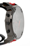 Diesel Mr Daddy 2.0 Chronograph Grey Dial Red Rubber Strap Watch For Men - DZ7423