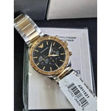 Emporio Armani Analog Chronograph Black Dial Two Tone Steel Strap Watch For Men - AR11521