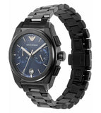 Emporio Armani Analog Chronograph Blue Dial Silver Steel Strap Watch For Men - AR11561