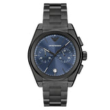 Emporio Armani Analog Chronograph Blue Dial Silver Steel Strap Watch For Men - AR11561